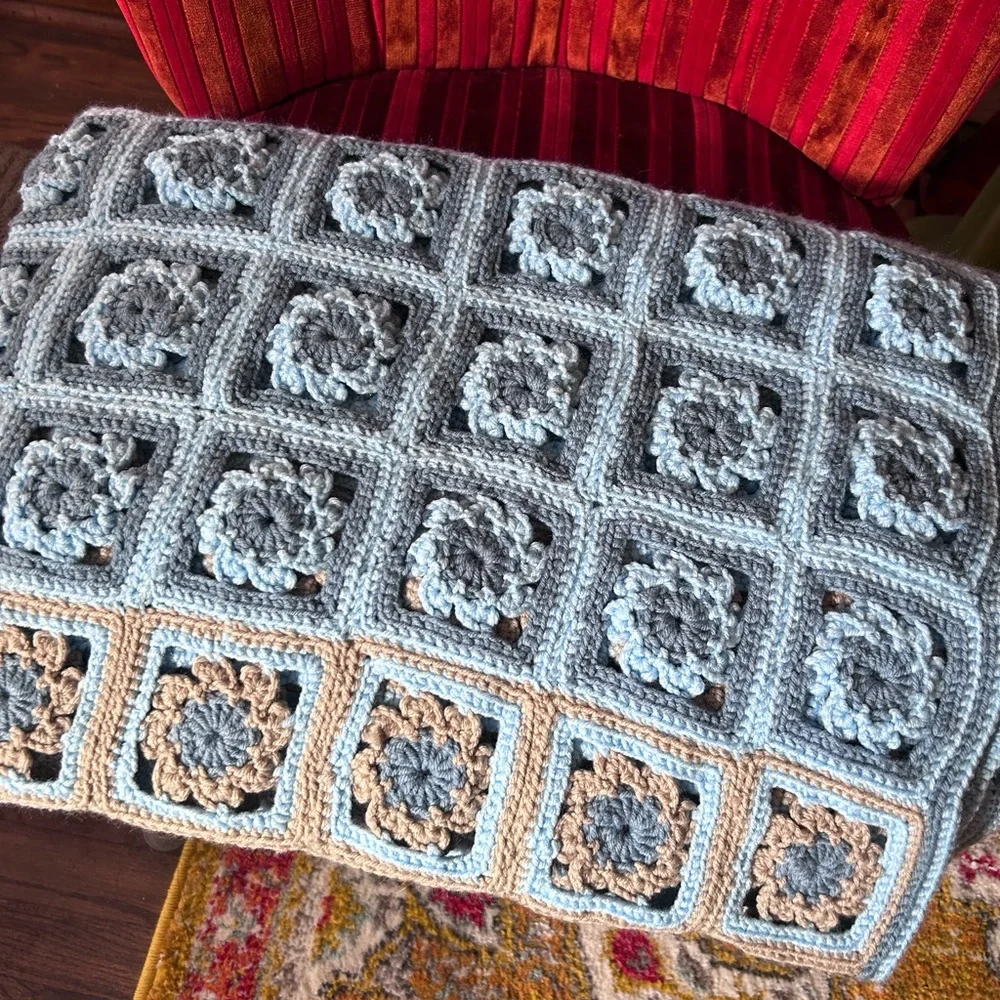 Lot of Four Crocheted Blankets